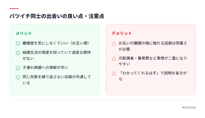 バツイチ同士のメリットと注意点