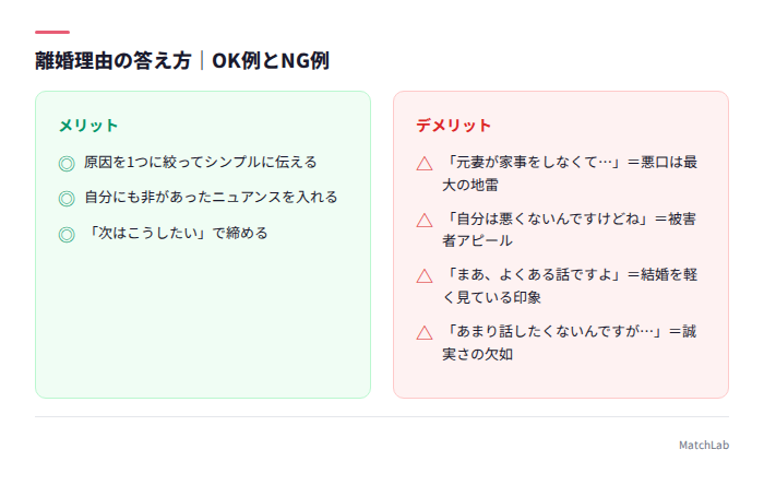 離婚理由のNG回答と正解