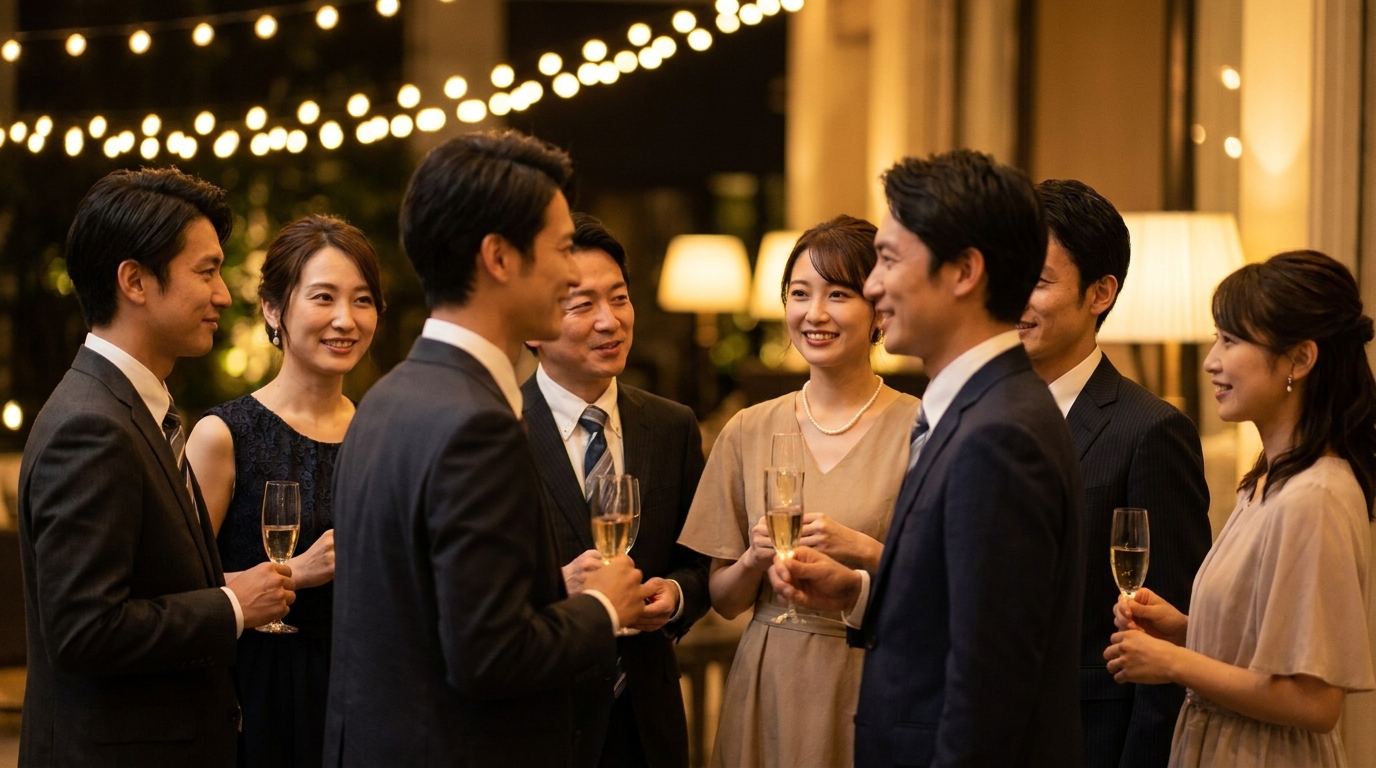 婚活パーティーで交流する様子