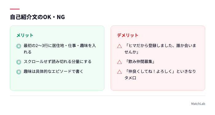 自己紹介文のOK例とNG例