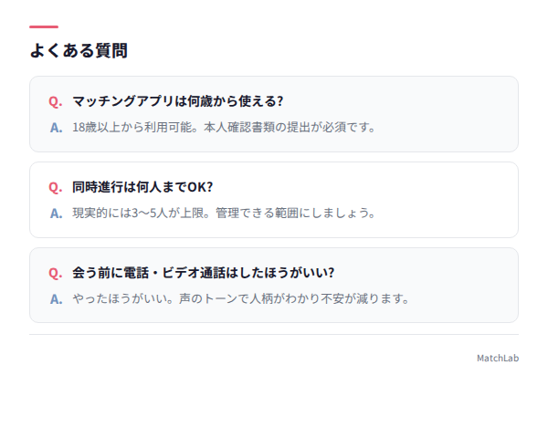 やり方に関するFAQ