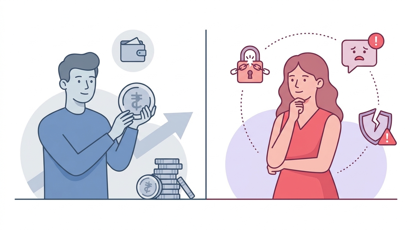男女のコスト負担を対比した図