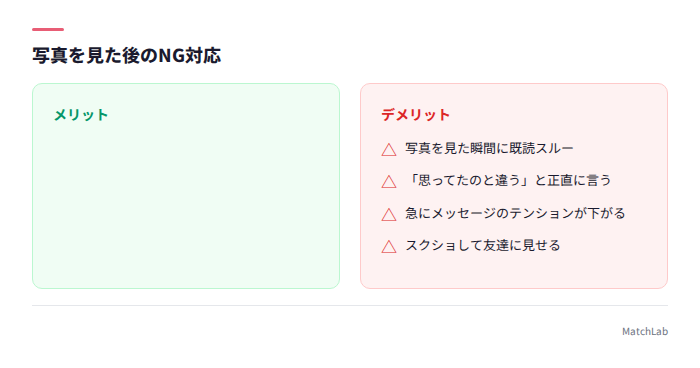 写真を見た後のNG対応4つ