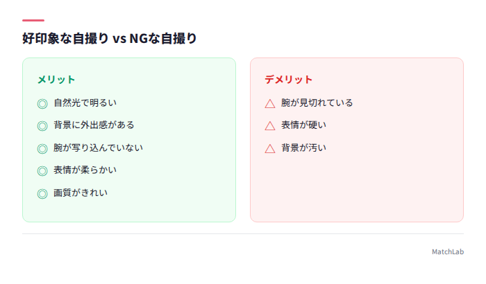 好印象な自撮りの共通点リスト