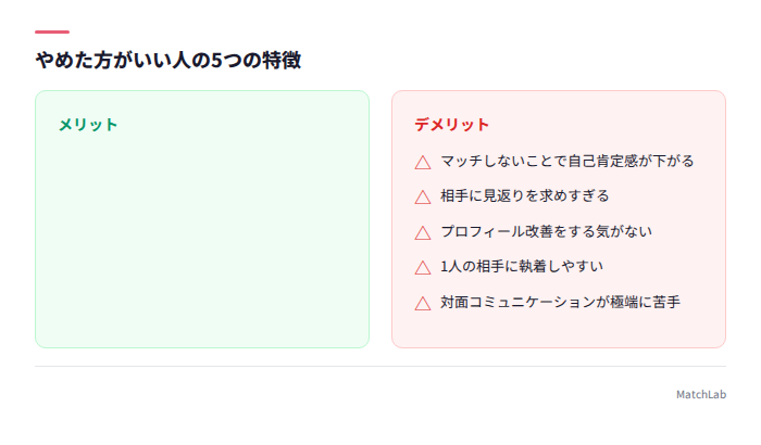 やめた方がいい人のチェックリスト