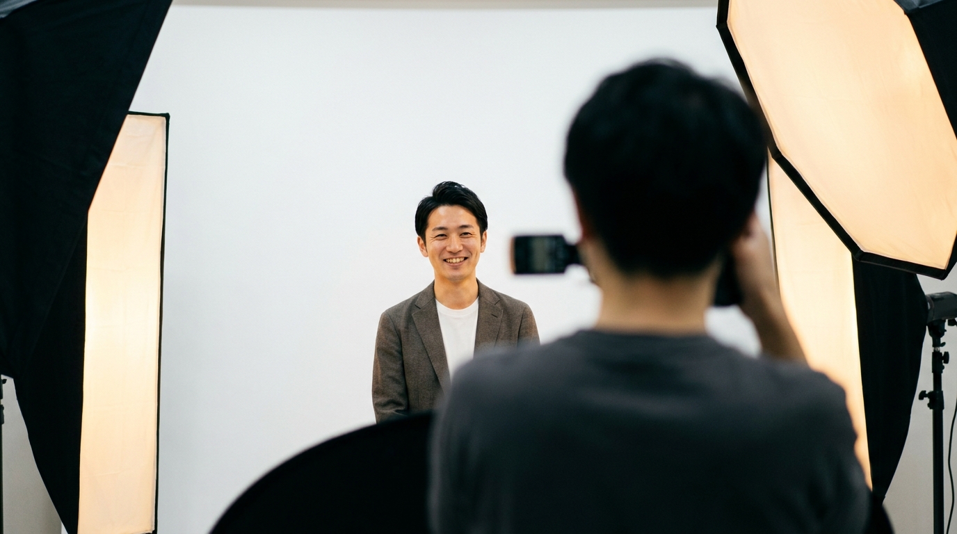 プロフィール写真のプロ撮影風景