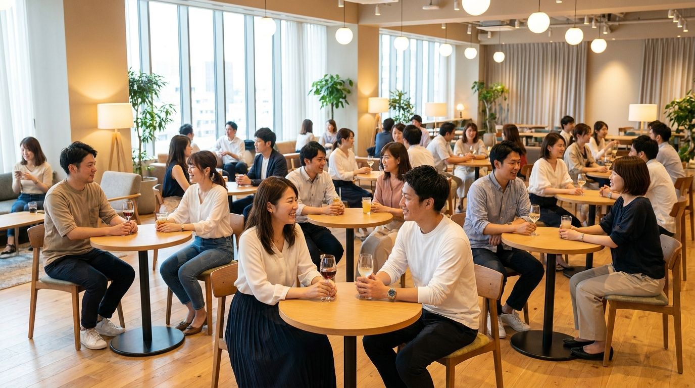 婚活パーティー会場の様子
