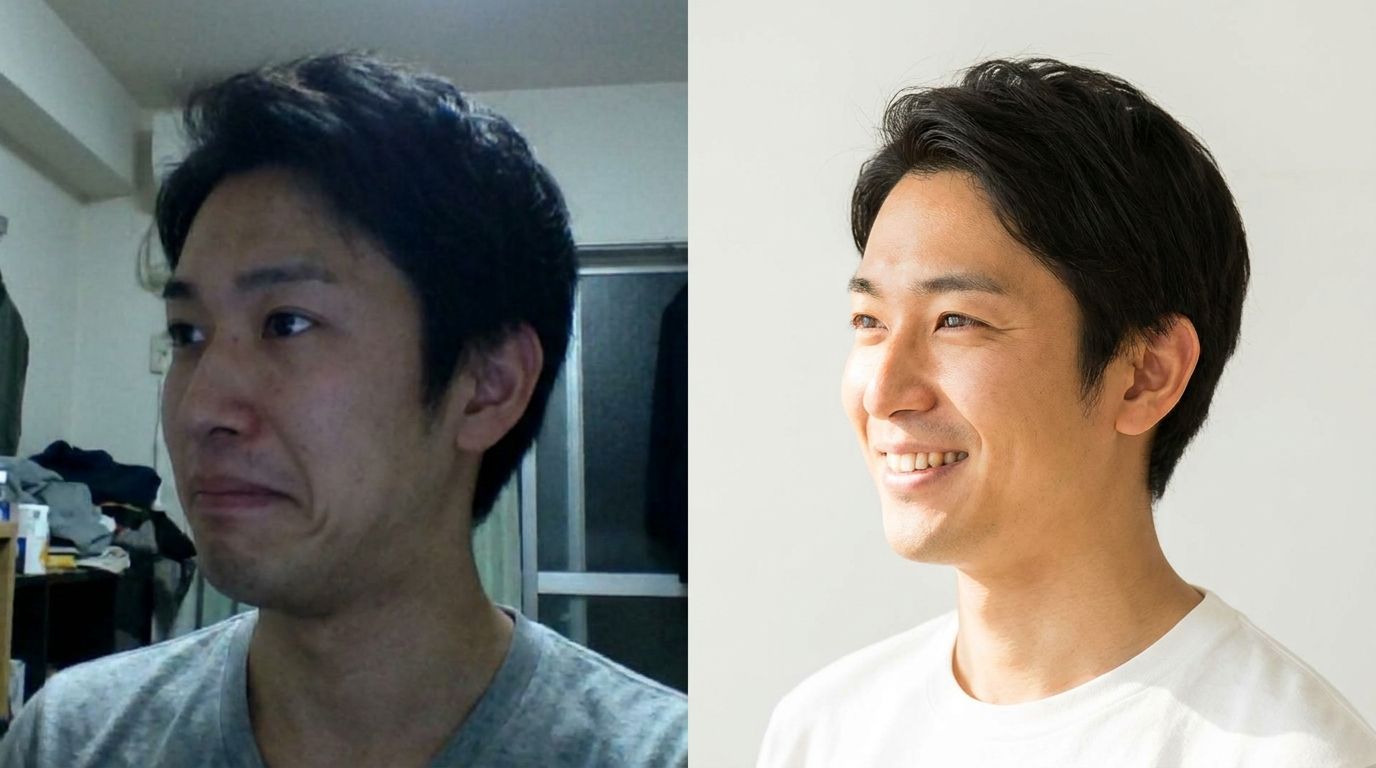 プロフ写真の良い例と悪い例