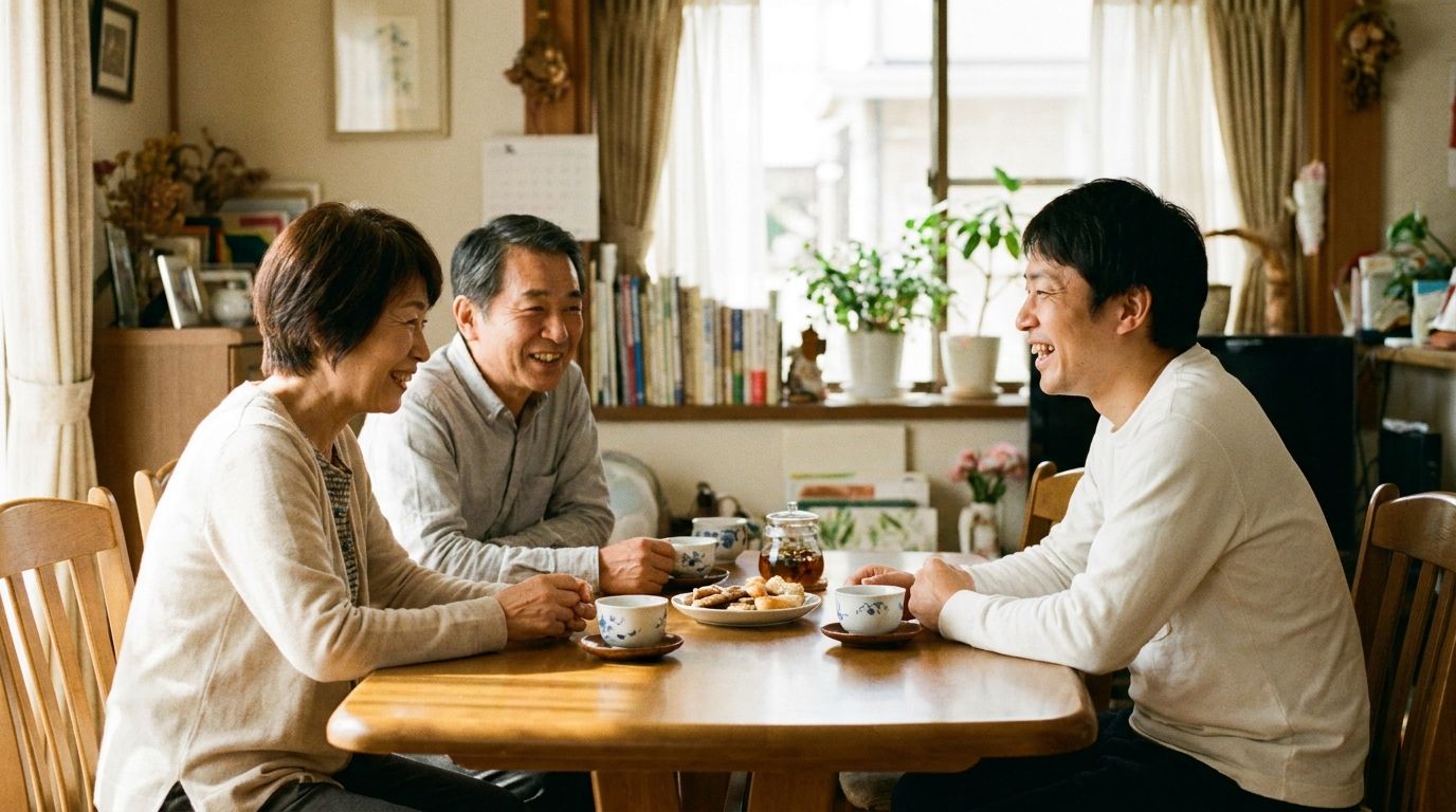 家族への相談シーン