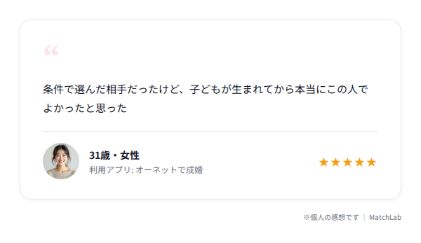 オーネット成婚者の声のユーザー口コミ