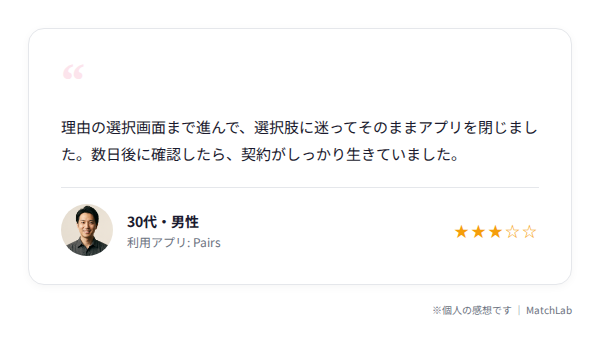 解約未完了の失敗談カードのユーザー口コミ