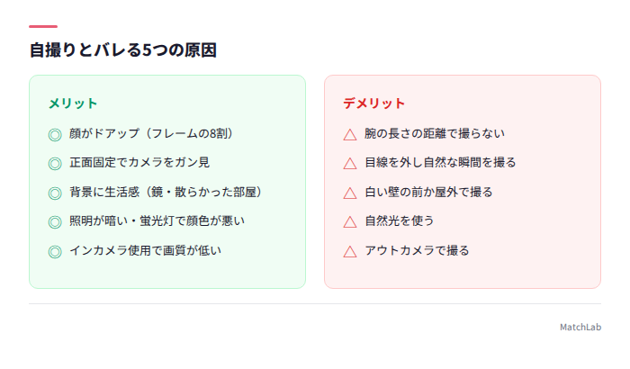 自撮りとバレる5原因と対策
