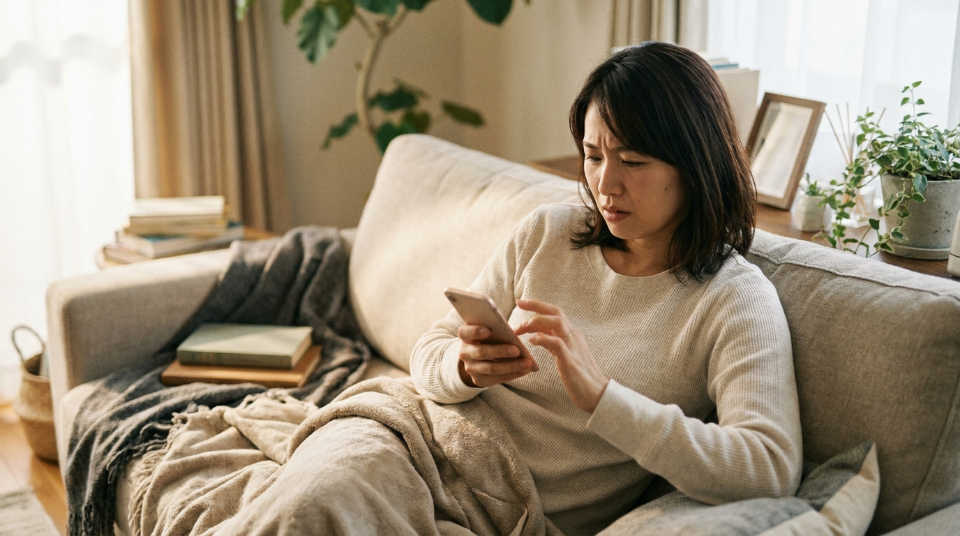 伝え方に迷い動けない様子