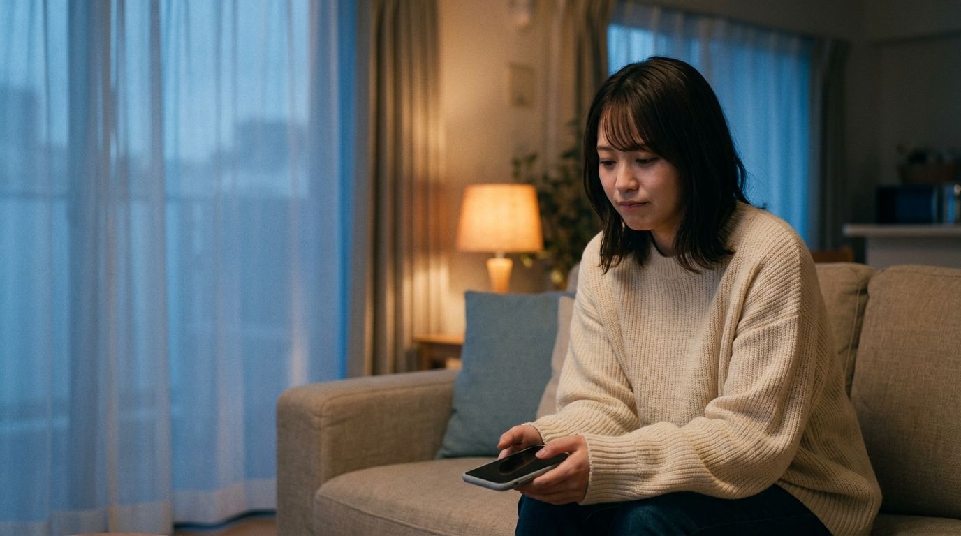 返信を待つ相手の心情を表す情景