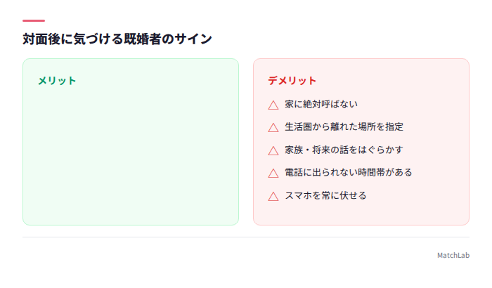 会った後に分かる既婚者サイン