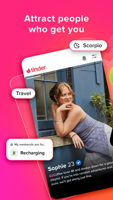 Tinderのスワイプ操作画面