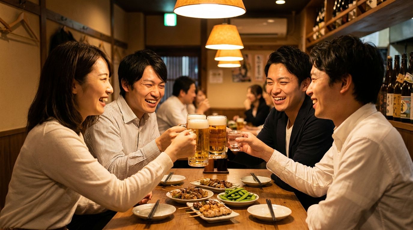 複数人で集まる飲み会シーン