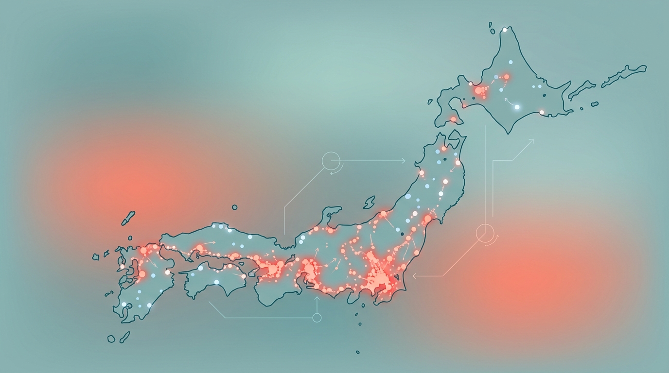 会員の都市圏集中イメージ