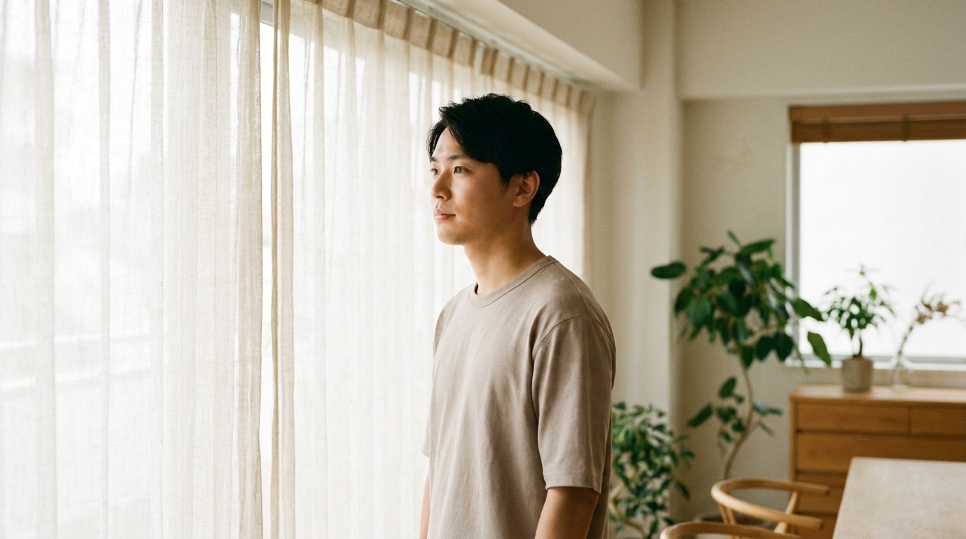 窓際自然光での撮影イメージ