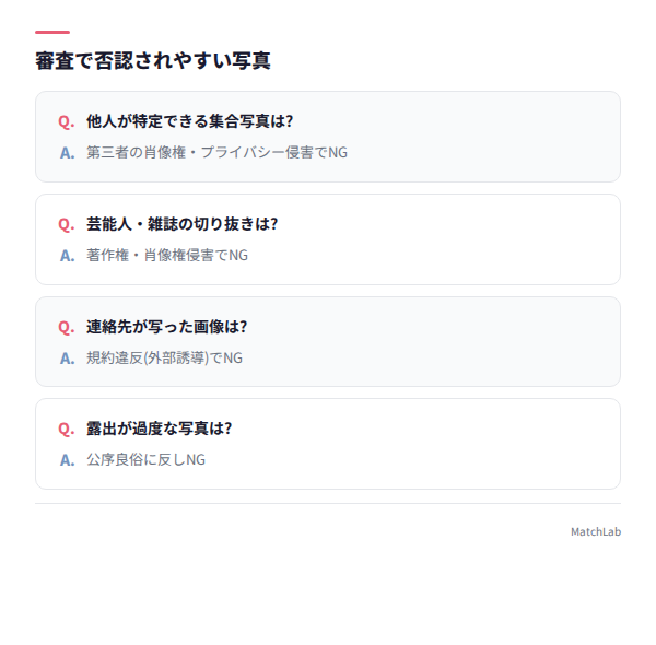 否認されやすい写真Q&A